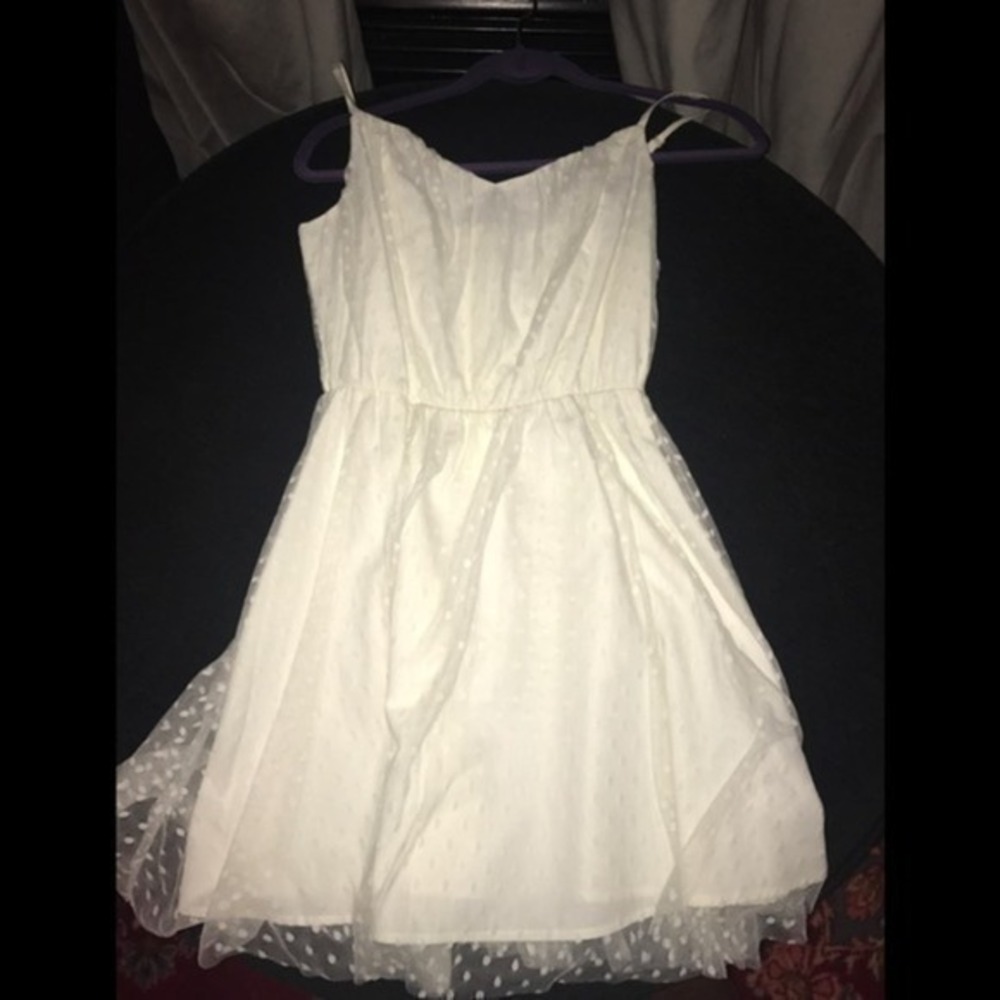 Divided by‎ H&M White Swiss Dotted Dress Si…